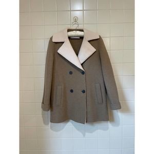 Harris Wharf London Pea Coat Pressed Wool